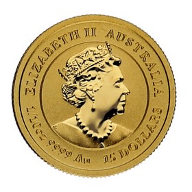 Moneda Australia 15 Dollars Año del Buey Oro 2021 1/10 oz