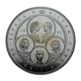 Moneda 10.000 Pesetas 5º Centenario Plata 1990 168,75 g