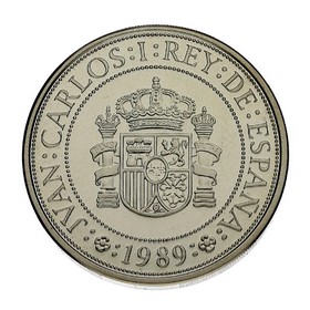 Moneda 5.000 Pesetas 5º Centenario Plata 1989 54 g