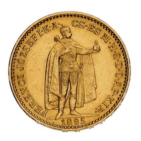 Moneda Hungría 20 Coronas Oro 1895 6,78 g