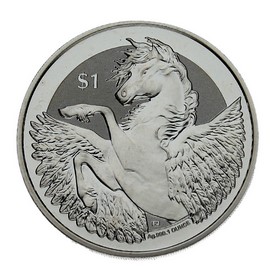 Moneda Islas Virgenes Británicas 1 Dollar Pegaso Plata 2018 1 oz