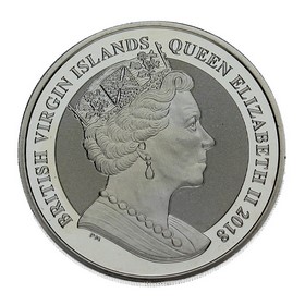 Moneda Islas Virgenes Británicas 1 Dollar Pegaso Plata 2018 1 oz