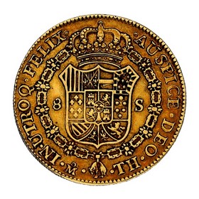 Moneda México 8 Escudos Oro 1807 Mexico M-TH 26,95 g
