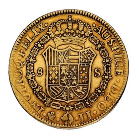 Moneda México 8 Escudos Oro 1821 Mexico M-JJ 26,99 g