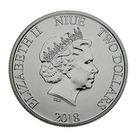 Moneda Niue 2 Dollars Mickey Mouse Año Chino Plata 2018 1 oz