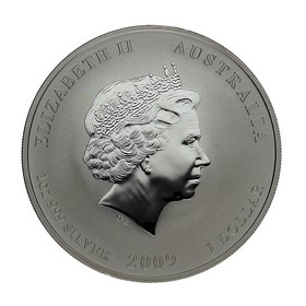 Moneda Australia 1 Dollar Año del Buey Plata 2009 1 oz