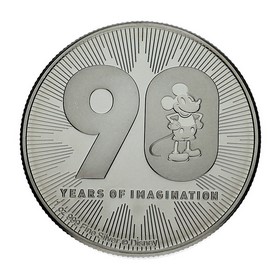 Moneda Niue 2 Dollars 90 Aniversario Disney Plata 2018 1 oz