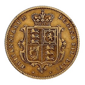 Moneda Reino Unido 1/2 Soberano Oro 1849 3,95 g