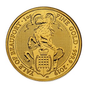 Moneda Reino Unido 100 Pounds Queen Beast Oro 2019 1 oz