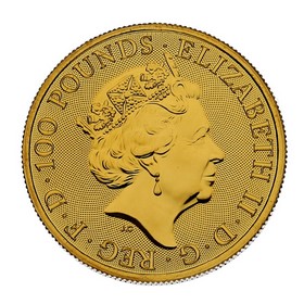Moneda Reino Unido 100 Pounds Queen Beast Oro 2019 1 oz