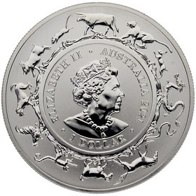 Moneda Australia 1 Dollar Año del Buey Plata 2021 1 oz