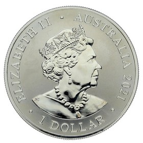 Moneda Australia 1 Dollar Delfín de Fraser Plata 2021 1 oz
