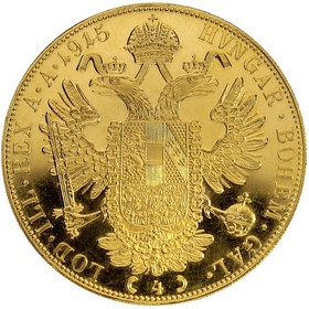 Moneda Austria 4 Ducados Oro 1915 13,96 g