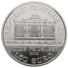 Moneda Austria 1,50 euro Filarmónica Plata 2014 1 oz