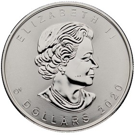 Moneda Canadá 5 Dollars  Maple Leaf Plata 2020 1 oz