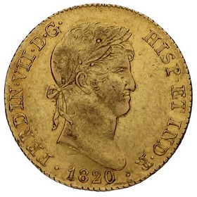 Moneda 4 Escudos Oro 1820 Madrid GJ 13,52 g
