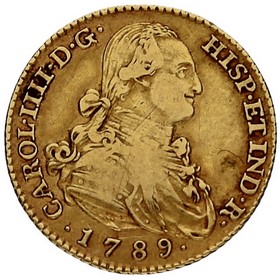 Moneda 2 Escudos Oro 1789 Madrid MF 6,77 g