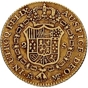 Moneda 2 Escudos Oro 1789 Madrid MF 6,77 g