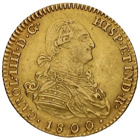 Moneda 2 Escudos Oro 1800 Madrid MF 6,77 g