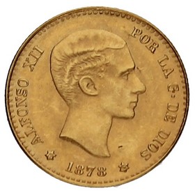 Moneda 10 Pesetas (reacuñación) Oro 1878 3,22 g