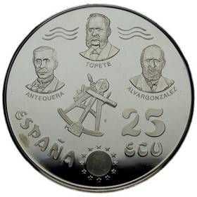 Moneda 25 Ecu Marina española Plata 1996 170 g