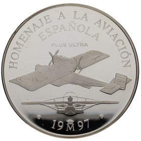 Moneda 25 Euro Homenaje a la Aviación Española Plata 1997 168 g