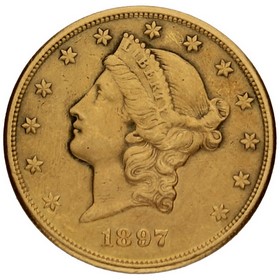 Moneda Estados Unidos 20 Dollars Double Eagle Liberty Oro 1897 33,43 g