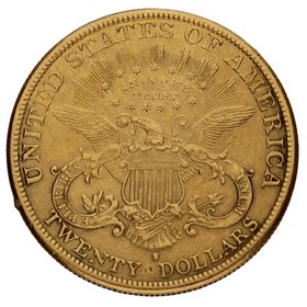 Moneda Estados Unidos 20 Dollars Double Eagle Liberty Oro 1897 33,43 g