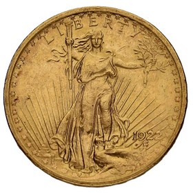 Moneda Estados Unidos 20 Dollars Double Eagle Saint Gaudens Oro 1922 33,43 g