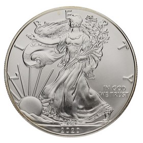 Moneda Estados Unidos 1 Dollar American Eagle Plata 2020 1 oz