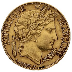 Moneda Francia 20 Francos Oro 1851 6,45 g