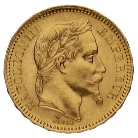 Moneda Francia 20 Francos Oro 1862 6,43 g