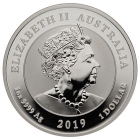 Moneda Australia 1 Dollar Aterrizaje Luna Plata 2019 1 oz