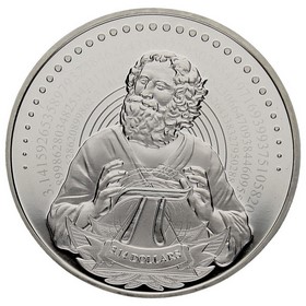 Moneda Islas Salomón 3,14 Dollars Número Pi Plata 2021 1 oz