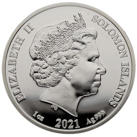 Moneda Islas Salomón 3,14 Dollars Número Pi Plata 2021 1 oz