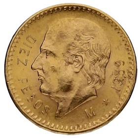 Moneda México 10 Pesos Oro 1959 8,33 g