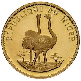 Moneda Níger 10 Francos Oro 1968 3,20 g