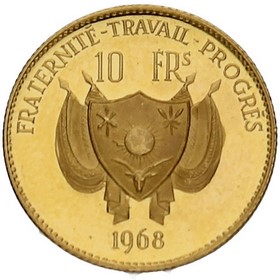 Moneda Níger 10 Francos Oro 1968 3,20 g