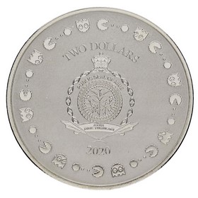 Moneda Niue 2 Dollars Pac Man Plata 2020 1 oz