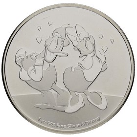 Moneda Niue 2 Dollars Donald & Daisy Plata 2021 1 oz