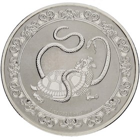 Moneda Niue 2 Dollars Serpiente & Tortuga Plata 2021 1 oz