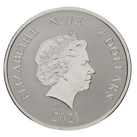 Moneda Niue 2 Dollars Serpiente & Tortuga Plata 2021 1 oz