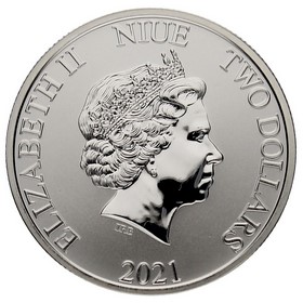 Moneda Niue 2 Dollars Batman Plata 2021 1 oz