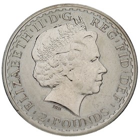 Moneda Reino Unido 2 Pounds Britannia Plata 1999 32,30 g