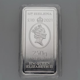 Moneda Santa Elena 10 Pounds Compañía de las Indias Orientales Plata 2021 250 g