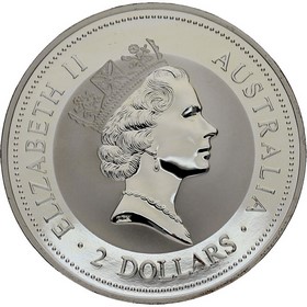 Moneda Australia 2 Dollars Kookaburra Plata 1996 2 oz