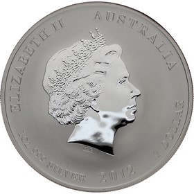 Moneda Australia 1 Dollar Año del Dragón Plata 2012 1 oz