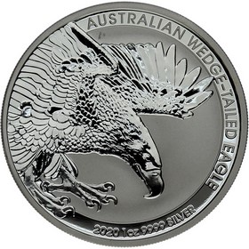 Moneda Australia 1 Dollar Aguila Australiana Plata 2020 1 oz