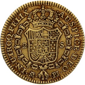 Moneda 2 Escudos Oro 1776 Madrid PJ 6,72 g