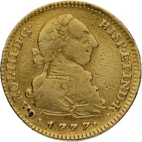 Moneda 2 escudos Oro 1777 Madrid PJ 6,64 g